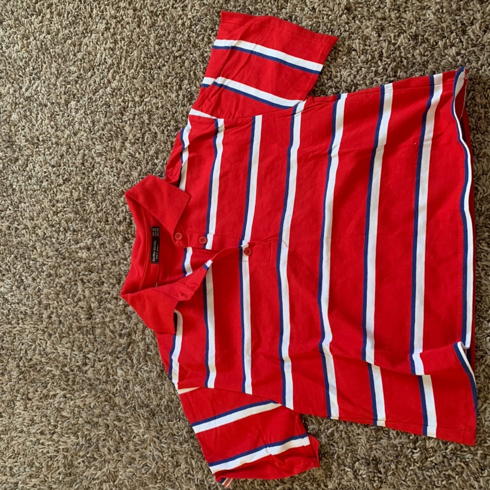 Bershka cropped polo tshirt
